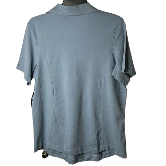 Blue polo shirt,golf,cotton women XL ,blue, Nwt, vintage,exc new condition - Picture 2 of 8